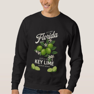 Vintage Florida Key Lime Miami Botanische Fruchtku Sweatshirt