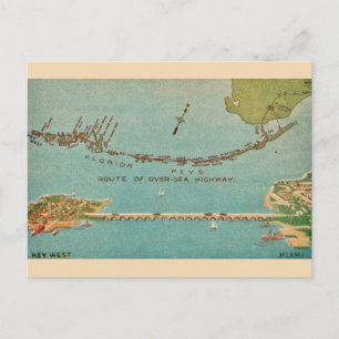 Vintage Florida Keys - Miami  Postkarte