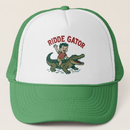 Vintage Florida Kitsch Rätsel Gator Retro Alligato Truckerkappe