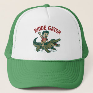 Vintage Florida Kitsch Rätsel Gator Retro Alligato Truckerkappe
