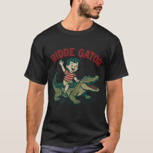 Vintage Florida Kitsch Ridde Alligator Retro Allig T-Shirt