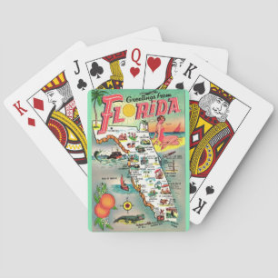 Vintage-Florida-Paradies-Spielkarten Spielkarten