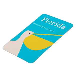 Vintage Florida Pelikan Reiseplakat Magnet