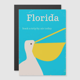 Vintage Florida Pelikan Reiseplakat Magnetkarte