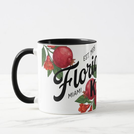 Vintage Florida Pomegranate Miami Botanical Fruit Tasse (Links)