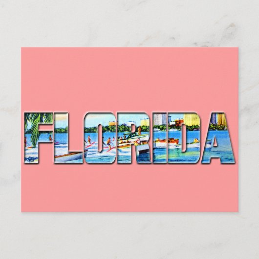 Vintage Florida Postkarte (Vorderseite)