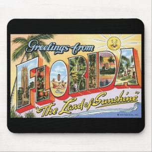 Vintage Florida-Postkarte Mousepad