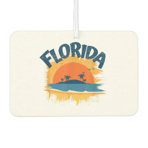 Vintage Florida Retro T-Shirt Design Sonnenschein Autolufterfrischer