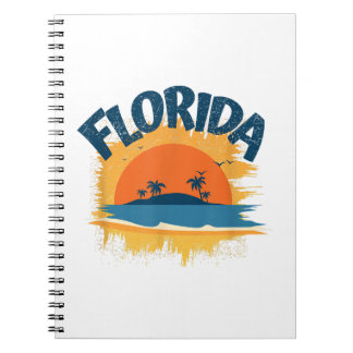 Vintage Florida Retro T-Shirt Design Sonnenschein Notizblock