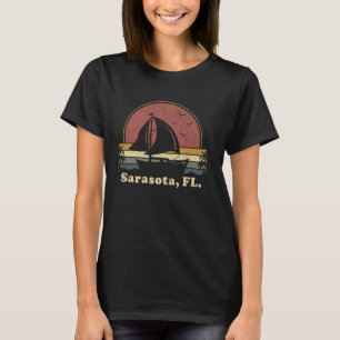 Vintage Florida Sarasota Segeln Segelboot Booten T-Shirt