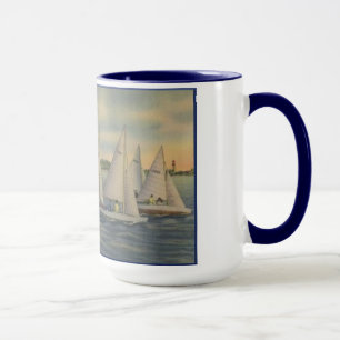 Vintage-Florida-Segelboot-Renn-Tasse Tasse