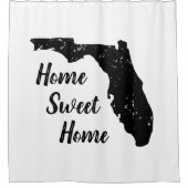 Vintage Florida Staat Map Silhouette Duschvorhang (Vorderseite)