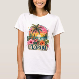 Vintage Florida Strand PNG Sunshine State Design T-Shirt
