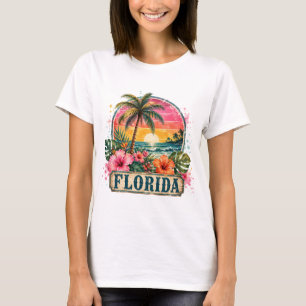 Vintage Florida Strand PNG Sunshine State Design T-Shirt