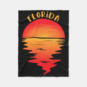 Vintage Florida Strand Sonnenuntergang T-Shirt - R Fleecedecke