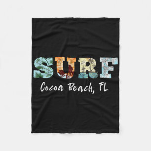 Vintage Florida Strand Surfer Retro Surfen Wellen Fleecedecke