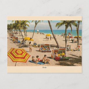 Vintage Florida-Strandreise-Postkarte Postkarte