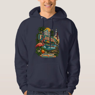 Vintage-Florida-Tattoo-Stil-Sonnenschein-Staat-Ill Hoodie