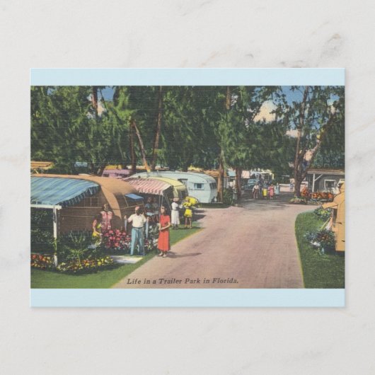 Vintage Florida Trailer Park Postkarte (Vorderseite)