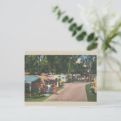 Vintage Florida Trailer Park Postkarte (Stehend Vorderseite)