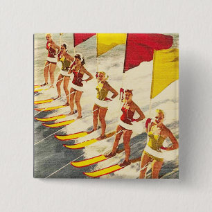 Vintage Florida Wassershow Button