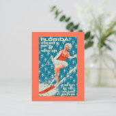 Vintage Florida Wasserski Weltmesse Postkarte (Stehend Vorderseite)