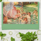 Vintage Florida-Wasserymphen Geschirrtuch (Gefaltet)