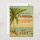 Vintage Florida Winter Playground Postkarte (Vorne/Hinten)