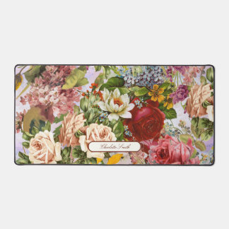 Vintage floriferone Collage Schreibtischunterlage