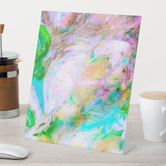 Vintage Flornatur - Romantische Abstrakte Blume Sockelschild (In Situ)