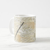 Vintage Flöten-Musik-Tasse Kaffeetasse (Vorderseite Links)