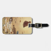 Vintage Floundern, Meeresfauna und -flatter Gepäckanhänger (Vorderseite horizontal)