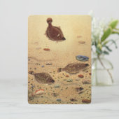 Vintage Floundern Plattfisch Einladung (Stehend Vorderseite)