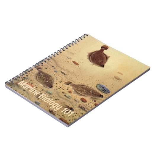 Vintage Floundern Plattfisch Einladung Notizblock (Linke Seite)