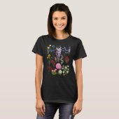 Vintage Flower Botanical Illustration Chart Plant  T-Shirt (Vorne ganz)