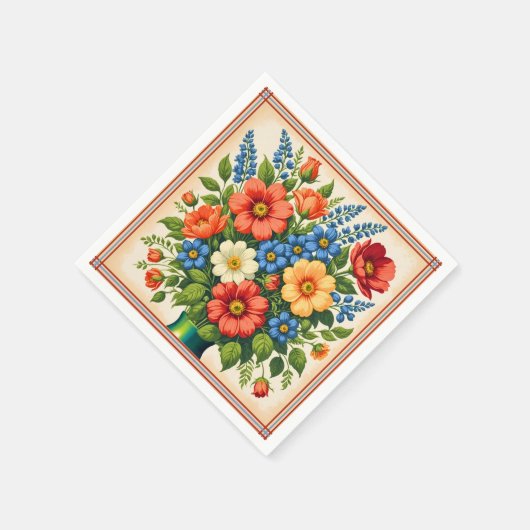 Vintage Flower Bouquet | Serviette (Ecke)