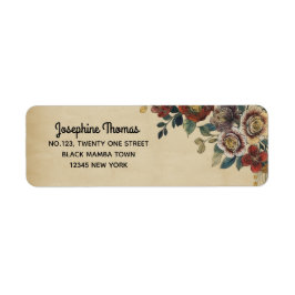 Vintage Flower Return Address