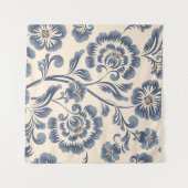 Vintage flower seamless pattern element. Elegant t Wandteppich (Vorderseite (Horizontal))