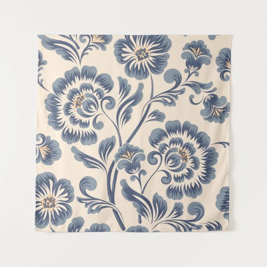 Vintage flower seamless pattern element. Elegant t Wandteppich (Vorderseite)