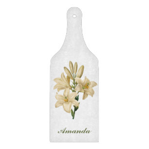 Vintage Flowers individuelles Monogramm Schneidbre Schneidebrett