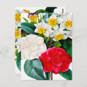 Vintage Flowers Postkarte (Vorne/Hinten)