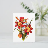 Vintage Flowers Postkarte (Stehend Vorderseite)