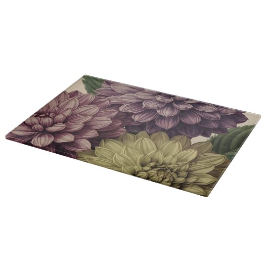 Vintage Flowers Schneidebrett (Ecke)