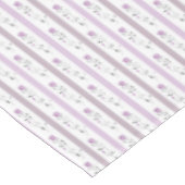 Vintage Flowers Striped pattern white beige pink  Tischdecke (Schrägansicht)