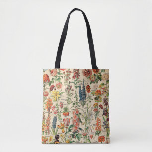 Vintage Flowers von Adolphe Millot Tasche