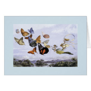 Vintage - Flug der Feen und Schmetterlinge,