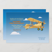 Vintage Flug-Einladung Einladung (Vorne/Hinten)