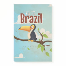 Vintage-Flug nach Brasilien Toucan Reiseplakat