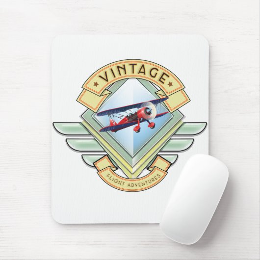 Vintage Flugabzeichen Mousepad (Mit Mouse)