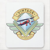 Vintage Flugabzeichen Mousepad (Vorne)